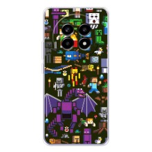 Чехол Майнкрафт на Realme 13 Pro (AlphaPrint) Minecraft (Коллаж Майнкрафт)