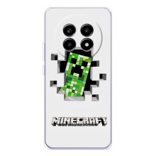 Чехол Майнкрафт на Realme 13 Pro (AlphaPrint) Minecraft (крипер Майнкрафт)