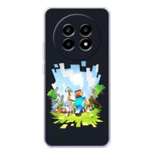 Чехол Майнкрафт на Realme 13 Pro (AlphaPrint) Minecraft (персонажи Minecraft)