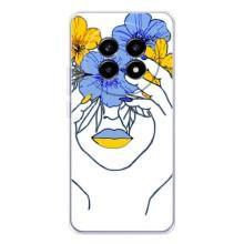 Чехол на Realme 13 Pro Украинский дизайн (Украинка на всю голову)