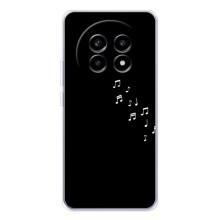 Чехол с картинками на черном фоне для Realme 13 Pro – Ноты