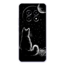 Чехол с принтом для Realme 13 Pro (AlphaPrint) Модные коты (Котик и луна)