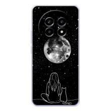 Чехол с рисунком кот на Realme 13 Pro (Девушка с котом)