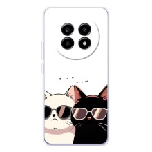 Чехол с рисунком кот на Realme 13 Pro (Коты в очках)
