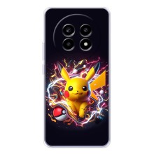 Чехол с Пикачу на Realme 13 Pro (Пикачу с мячом)