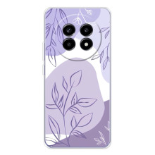 Силиконовый чехол с принтом в цветах на Realme 13 Pro – Фиолетовый дизайн