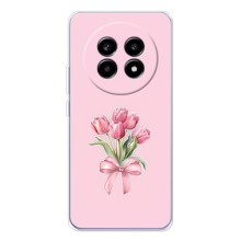 Чехол с розовым рисунком для Realme 13 Pro (Букет цветов)