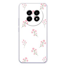 Чехол с розовым рисунком для Realme 13 Pro (Розовые цветы)