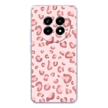 Чехол с розовым рисунком для Realme 13 Pro (Розовый леопард)