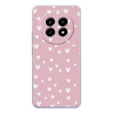 Чехол с розовым рисунком для Realme 13 Pro (Сердечки на розовом)