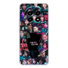 Чехол Гра в кальмара для Realme 13 Pro – Коллаж игры кальмара