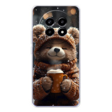 Печатный чехол «Зверята с кофе» для Realme 13 Pro – Мишка с кофе