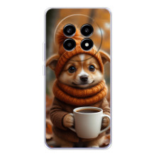Печатный чехол «Зверята с кофе» для Realme 13 Pro – Песик с кофе