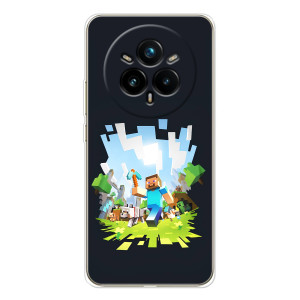 Чехол Майнкрафт на Realme 14 Pro 5G (AlphaPrint) Minecraft