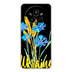 Чехол на Realme 14 Pro 5G Украинский дизайн (Ukraine в цветочках)