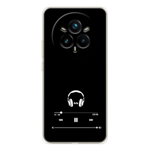 Чехол с картинками на черном фоне для Realme 14 Pro 5G – Плеер