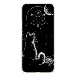 Чехол с принтом для Realme 14 Pro 5G (AlphaPrint) Модные коты