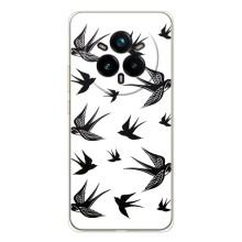 Чехол с птицами на Realme 14 Pro 5G (VPrint) (Ласточки)