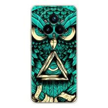 Чехол с птицами на Realme 14 Pro 5G (VPrint) (Сова с глазом)