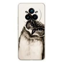 Чехол с птицами на Realme 14 Pro 5G (VPrint) (Сова)