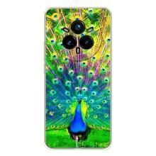 Чехол с птицами на Realme 14 Pro 5G (VPrint) (Яркий Павлин)