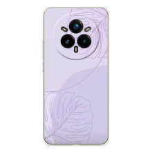 Чохол квітковий дизайн для Realme 14 Pro 5G – Монстера фіолетова