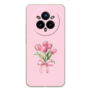 Чехол с розовым рисунком для Realme 14 Pro 5G