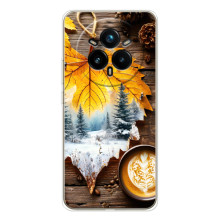 Чехол с уникальным дизайном «Осень с кофе» для Realme 14 Pro 5G – Осенне-зимнее кофе