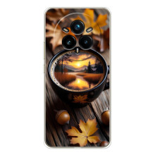 Чехол с уникальным дизайном «Осень с кофе» для Realme 14 Pro 5G – Тёмный кофе