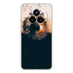 Силиконовый Чехол с одуванчиками на Realme 14 Pro 5G – Красивый одуванчик