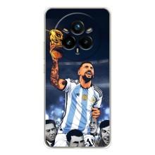 Чехлы для Realme 14 Pro Plus (Leo чемпион) (AlphaPrint) (Месси с кубком)