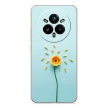 Чехлы с Цветами для Realme 14 Pro Plus (VPrint) (Желтый цветок)