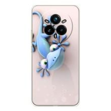 Чехлы с изображением разных животных для Realme 14 Pro Plus (Геккон)