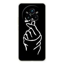 Чехлы (Знак сердечка) на Realme 14 Pro Plus – Сердце на черном