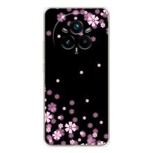 Чехол для Реалми 14 Про Плюс - с принтом (Дизайнерские) (AlphaPrint) (Цветочки маленькие)