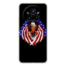 Чохол Прапор USA для Realme 14 Pro Plus – Крила США