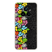 Чехол с Цветами для Realme 14 Pro Plus (Яркие цветы)