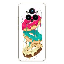 Чехол с изображением  вкусной еды для Realme 14 Pro Plus – Сочные пончики