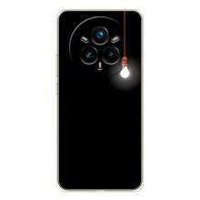 Чехол с картинками на черном фоне для Realme 14 Pro Plus – Лампочка