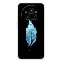 Чехол с картинками на черном фоне для Realme 14 Pro Plus – Листочек