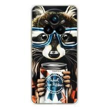 Чохол з принтом для Реалмі 14 Про Плюс - (Прикольні) (AlphaPrint) (Єнот з банкою)