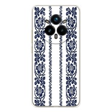 Силіконовый Чохол на Realme 14 Pro Plus з картинкой Вишиванки (Синя вишиванка)