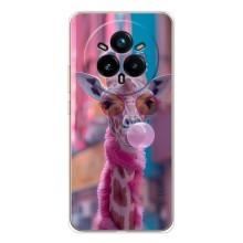 Чохол з принтом стильні тварини для Реалмі 14 Про Плюс (Стильна жирафа)