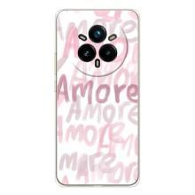 Чехол с розовым рисунком для Realme 14 Pro Plus – Любовь