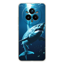 Чехол с картинкой «Хищники» для Realme 14 Pro Plus – Акула