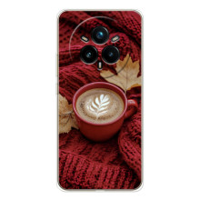 Чехол с уникальным дизайном «Осень с кофе» для Realme 14 Pro Plus – Кофе на пледе