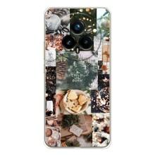 Різдвяні, Святкові Чохли для Реалмі 14 Про Плюс (Різдвяний колаж)