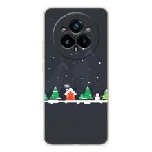 Силиконовый бампер на рождество для Realme 14 Pro Plus (Город зимний)