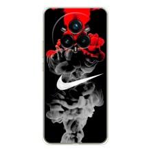 Силіконовый Чохол на Realme 14 Pro Plus з картинкою НАЙК (Nike дим)