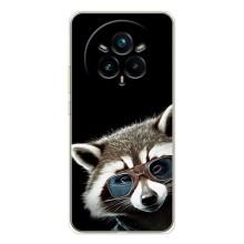 Силиконовый Чехол с Енотами на Realme 14 Pro Plus – Стильный Енот